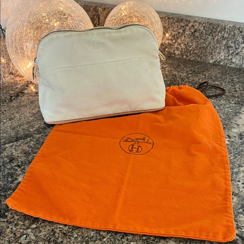 Hermès Bolide Canvas Pouch
